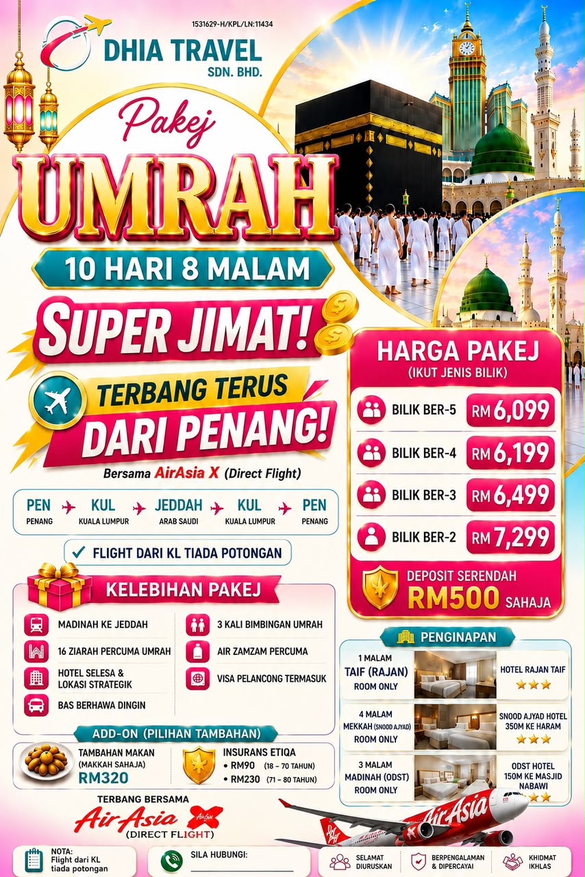 Pakej Umrah Super Jimat